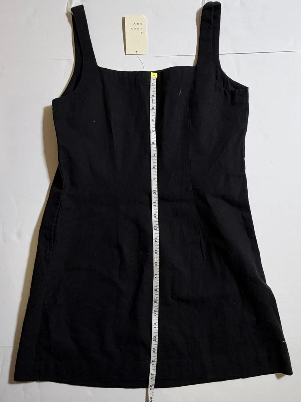 A New Day Black Square-Neck Mini Dress Small - Picture 2 of 3